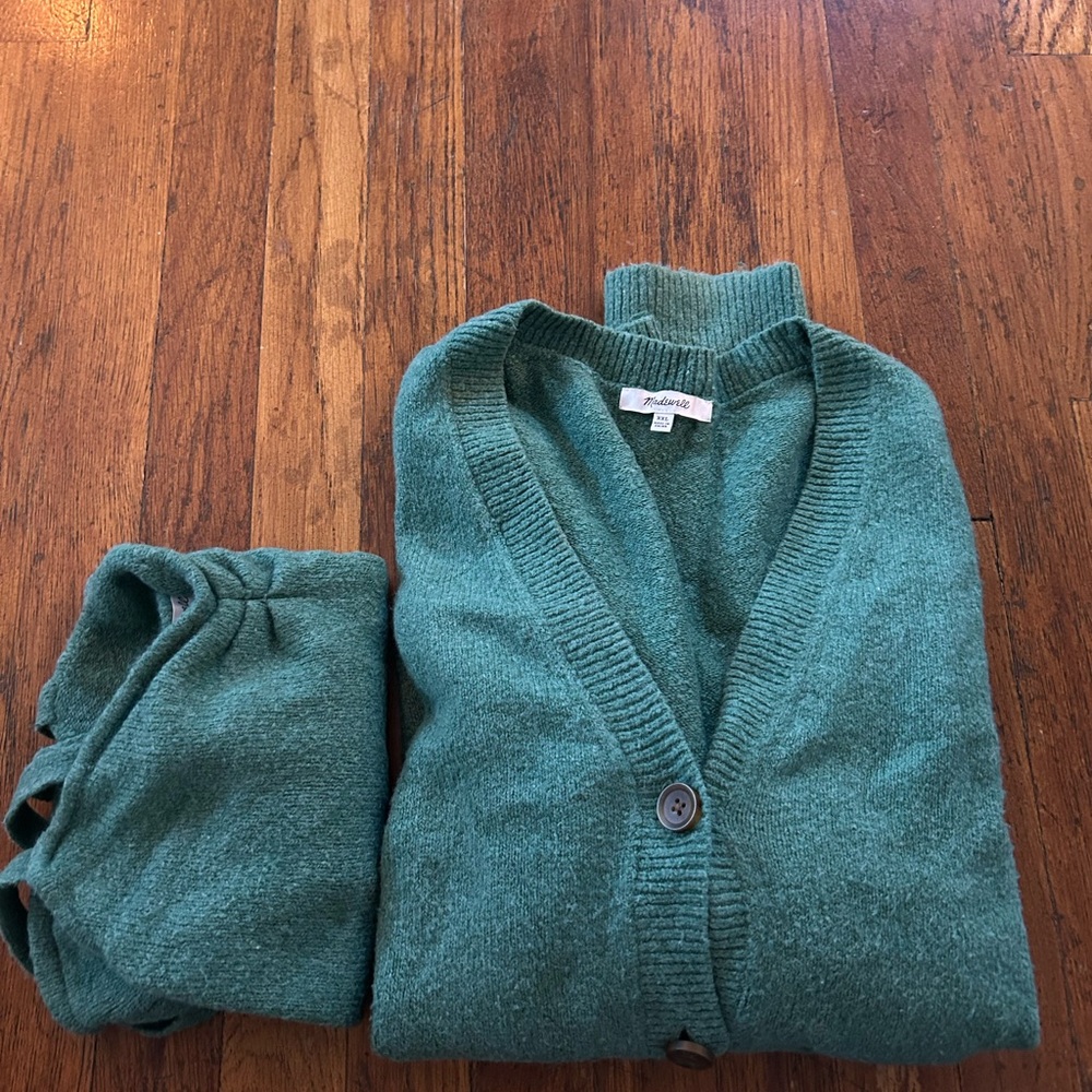 Madewell Teal Cardigan & Cami Set